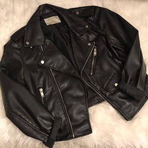 Zara Cropped Leather Jacket